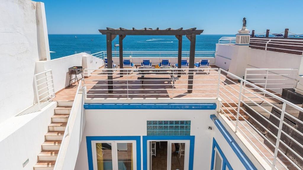 Refurbished Beachfront House, Pool, Ac, Wifi, Albufeira, Sea View Esterno foto
